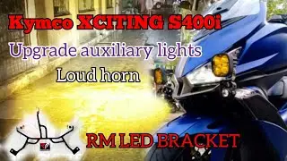 kymco xciting s 400i upgrade 2 auxiliary light and horn