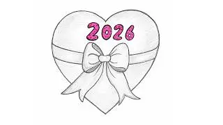 Happy New Year 2026 Drawing tutorial - Pencil Sketch /#CreativeDrawing  / New year Celebration /#Art