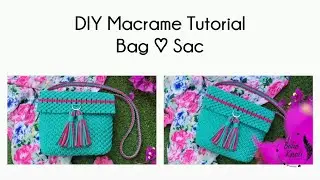 DIY macrame BAG step by step tutorial EN-FR tuto SAC en macrame pas &agrave; pas | #15