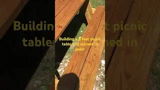Building a 6 feet picnic table and staining it in cedar #diy #woodscraft #picnictables #handmade