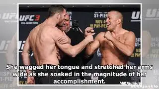 Georges st. pierre chokes out michael bisping at u.f.c. 217