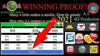 09-01-2021 A.I Numbers | 4D Prediction Top Hot Lucky Number | Magnum | Da Ma Cai | Singapore Pools