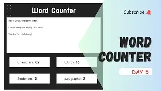 How To Create A Word Counter Using HTML, CSS, & JavaScript | #talkytech  #tt