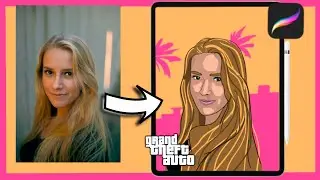 Как нарисовать себя в мультяшном/комиксовом стиле (в стиле GTA) — урок Procreate для начинающих