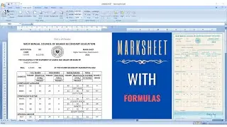 How to Create a Marksheet in MS excel | HS Marksheet in MS excel
