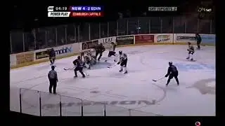 Dino Bauba Punches Ben Storey - Derek Campbell Goes After Dino Bauba EIHL 24-10-07