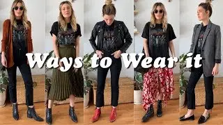 1 SHIRT 30 OUTFITS Ways to Wear it | Vintage T Shirt Edition | Tiny Acorn
