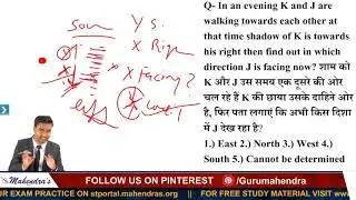 Direction & Distance   Shadow Based   Level 2   SSC GD 2018    Reasoning   Live at 3 PM