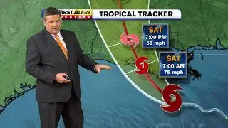 Latest track of Tropical Storm Barry