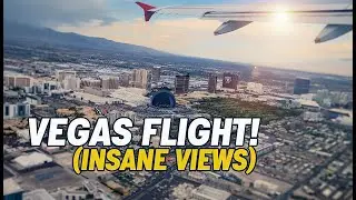 Leaving Las Vegas! INSANE Air Canada Flight Views of The Strip & Sphere!