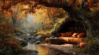 Cozy Bookstore Autumn Ambience 🍁 Soothes Magical Music & Fall for Stress Relief, Sleep Tight