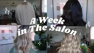 COME TO WORK WITH ME IN THE SALON | PLATINUM BLONDE | BOX DYED HAIR | GREY HAIR BLENDING