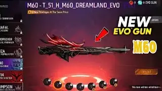 FREE FIRE NEW EVO GUN (M60)/ FULL REVIEW 😱⚡OB51 NEW UPDATE EVENT