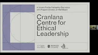 What is the Vincent Fairfax Fellowship? A Discussion With Dr Matt Beard