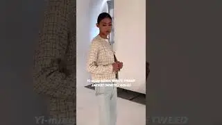 Yi-ming KEIRA WHITE TWEED JACKET (WHITE / GOLD)