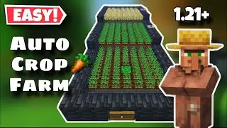 How to build an easy Auto Crop Farm in Minecraft 1.21+ | Auto Crop Farm tutorial for Beginners