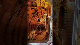 # Its all about spicy 🦀  🦀  crab boil with corn and potatoes ##jamaican