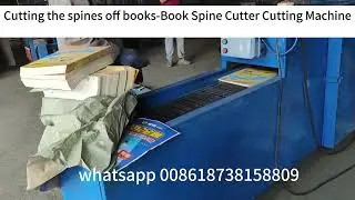 How to remove book spine for papermaking///High-speed book glue cutting machine/book spine cutter