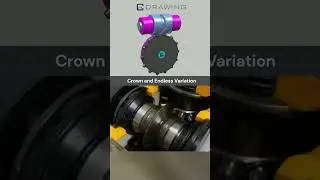 Crown and Endless Variation  #mechanical #engineering #mechanism #cad #solidworks #engenharia
