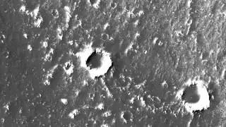 Unusual Crater with Lava Flows Near Arsia Mons