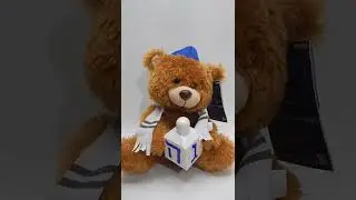 Gemmy Dreidel Singing Animated Dancing Plush Teddy Bear Jewish Happy Hanukkah
