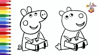 Овечки Пеппа и Сьюзи в подарочной коробке, рисунок Пеппы для детей @PeppaPigOfficial @dibujos-fel...