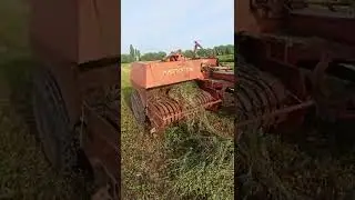 Пресс подборщик Киргизстан прессует