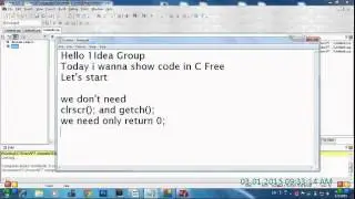 How to write code in C Free