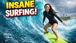 Learning How To Surf For The First Time!