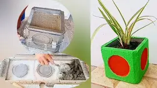 383 | design and make decorative cement planters | cement craft