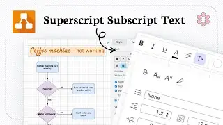 Как сделать надстрочный или подстрочный текст в Draw io