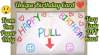 DIY Unique Birthday Card Making || Very Easy to Make || Using One A4 Size Paper Only ||