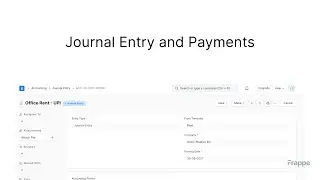 Journal Entry and Payment Entry | ERPNext