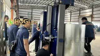 HOGI Vertical seam welding machine for ventilation air duct round and square pipe Tig laser welder