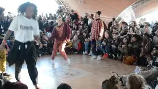 Juste debout 2016 top 16 Hiphop  Jeny&Mavinga vs Cleva Crew
