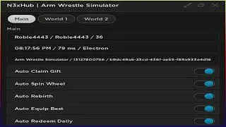 *NEW* Arm Wrestle Simulator Script (PASTEBIN 2023)(AUTO CLAIM GIFT,AUTO SPIN WHEEL,AUTO EQUIP BEST)
