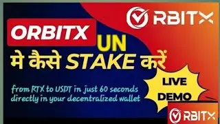 Orbitx Unstaking process on RTX Token - swap process - withdraw in just Full detail video RTX Token