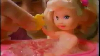 Barbie  -Bathtime Fun Kelly & Bedtime Fun Kelly Doll Commerical - Mattel (1996)