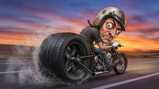 The Dark Side. Is a car tire on your motorcycle for you?