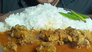 Simple And Tasty Chicken Curry With Rice Eating | Mukbang 