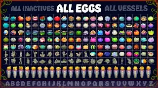All Monsters Eggs, Vessels, Inactives In Alphabetical Order | My Singing Monsters