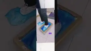 Step into cleanliness with this hands-free shoe cover machine!