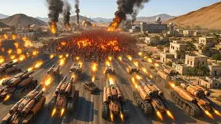 Massive Battle on Army Camp &ndash; T45, Abyss Claw & Dreadnought vs Pyramid Head & Khorne Horde | UEBS 2