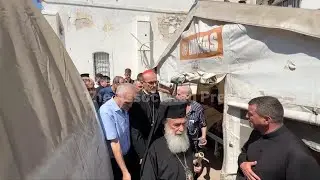 Jerusalem's church leaders visit wounded in Gaza City following Israeli strike on Catholic church