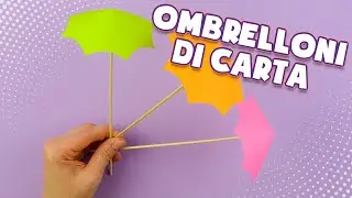 Ombrelloni di carta fai da te facile | DIY Lavoretti di carta