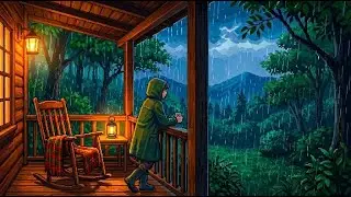 Rainy Night at the Forest Cabin | 16-Bit Pixel Art Ambience for Sleep & Study