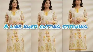 Raksha Bandhan special A-line kurti cutting &  Stitching|| 💯🔥 Simple & Stylish A-line kurti Design