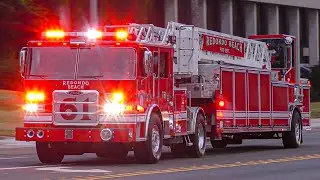 Redondo Beach Fire Dept. Truck 61, Squad 62, & McCormick Ambulance Responding 
