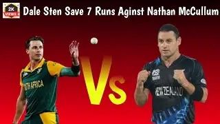 Dale sten Last Over Save 7 Runs Aginst N McCullum (NZ)