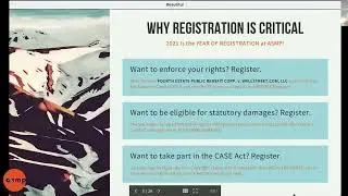 [Legal/Advocacy] Five Things All Photographers Need to Know Copyright Registration / Feb. 24, 2021
